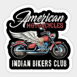 Vintage american motorcycle indian bikers old club Sticker